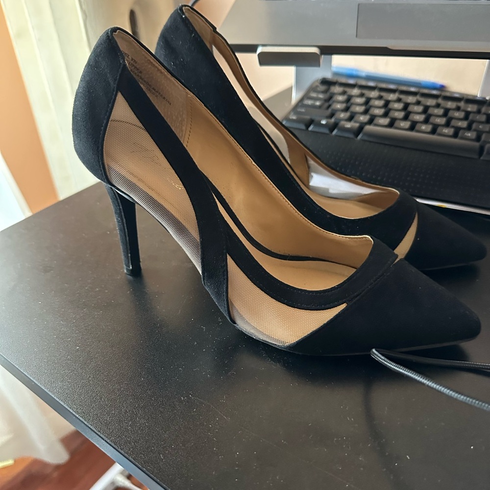 Classic Black Suede Stiletto Heels